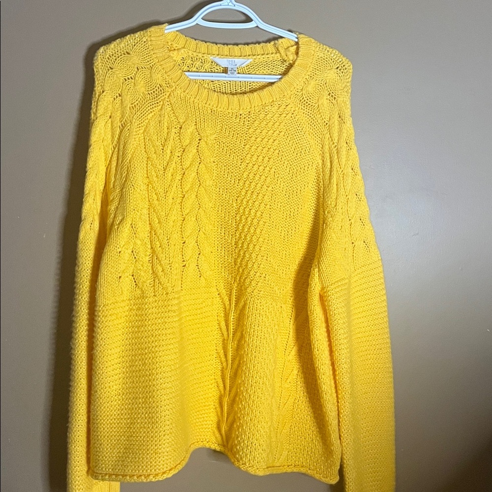 😄Drop shoulders yellow sweater